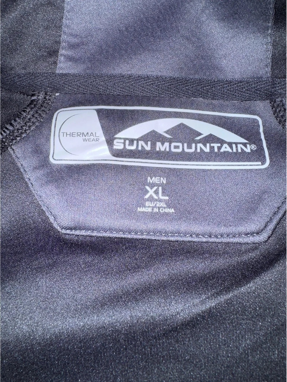 Sun Mountain Men's XL Thermal Wear Black Sleeveless Zip-Up Vest